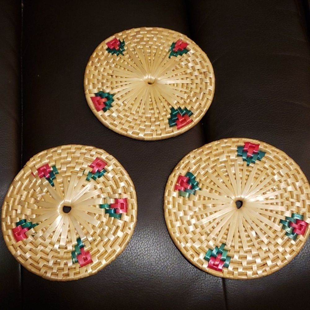 Set of 3 Wicker Pot Trivets